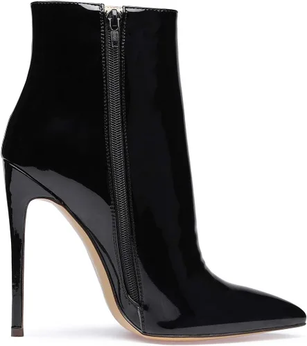 Vista 3 de Castamere Botines de tacón alto para mujer, puntera puntiaguda, sin cordones, con cremallera, tacones de 4.7 in