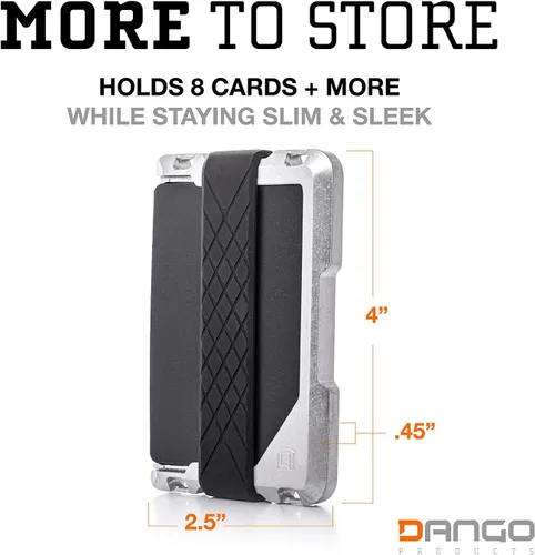 Vista 4 de Dango - Cartera minimalista delgada para hombre, bloqueo RFID, plegable