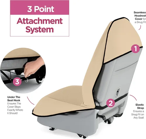 Vista 2 de lebogner Funda impermeable para asiento de automóvil que suda para después del gimnasio, correr, nadar, playa y senderismo, ajuste universal