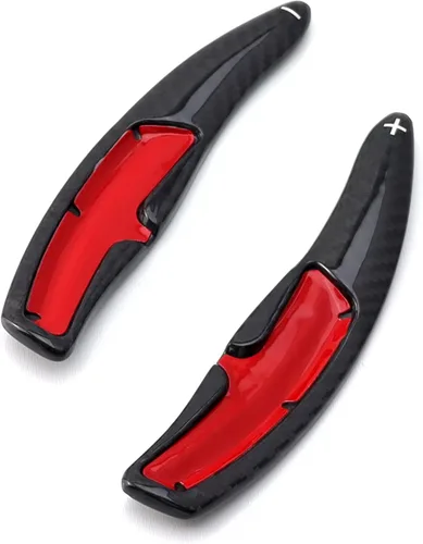 Vista 7 de iJDMTOY Extensiones de paleta grandes de fibra de carbono auténtica, color negro brillante, compatibles con Porsche Cayenne Macan Panamera 911