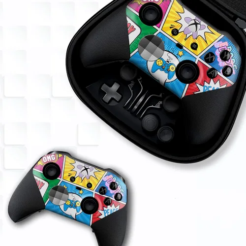 Vista 2 de Retro Comic Customised Wireless Controller for Elite by BCB. Original Elite Series 2 Controller Compatible with Xbox One / Series X & S. Customized