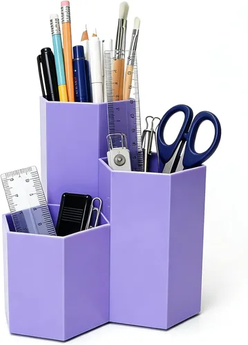 Vista 7 de Portalápices para organizador de escritorio, lindo soporte para bolígrafos, suministros de escritorio de oficina y accesorios para escritorio