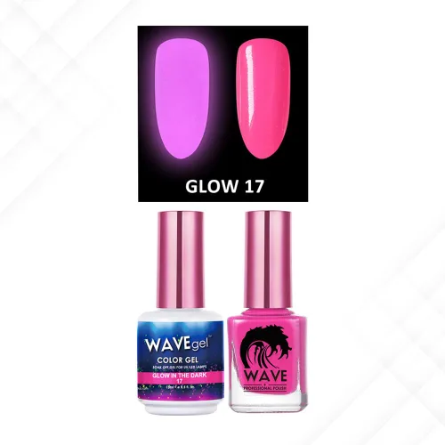 Vista 18 de Wavegel WAVEGEL - Juego de gel y esmalte de uñas a juego - Brilla en la oscuridad - # 01