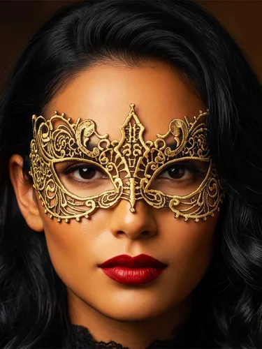 Vista 11 de HEREAD Máscara de encaje negra para disfraz de Halloween, máscara de ojos para mujer