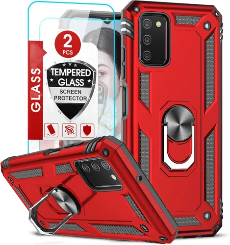Vista 8 de LeYi para Samsung Galaxy A03S Funda de teléfono, Funda Samsung AO3S con [Paquete de 2] Protector de pantalla, [Calidad militar] Funda protectora