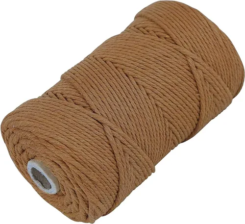 Vista 68 de Cordón de algodón para macramé, hilo torcido de 4 capas, cuerda de algodón natural, suministros perfectos de macramé, para hacer soportes colgantes