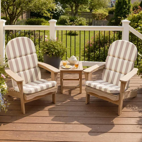 Vista 12 de Crestlive - Cojín Adirondack para silla, 50 x 19.6 pulgadas, impermeable, resistente a la decoloración, cojín para silla mecedora de respaldo alto
