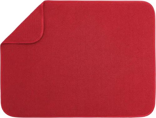 Vista 44 de S&T INC. Tapete de microfibra para secado de platos, reversible y absorbente para cocina, de 16 x 18 pulgadas, color negro
