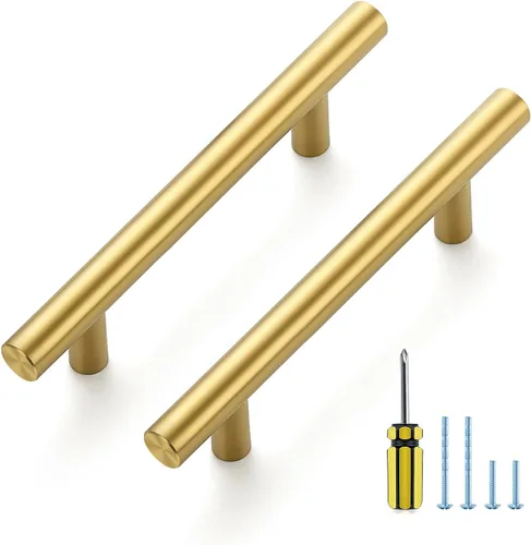 Vista 38 de Ravinte Brushed Nickel Cabinet Handles,Round T Pulls,10 Inch,30 Pack Níquel cepillado