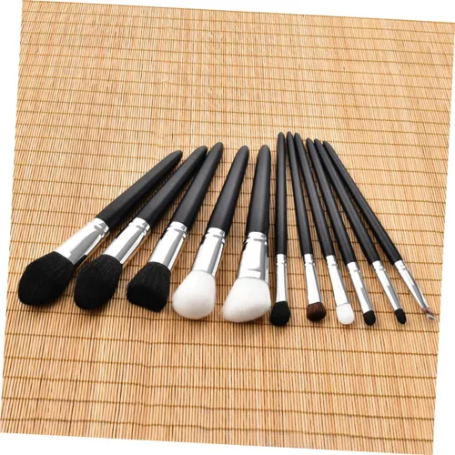 Vista 5 de POPETPOP Cepillo de prevención de maquillaje de desperdicio, cepillo de pelo de cabra para mujer, brochas de maquillaje Bling Maquillaje para mujer