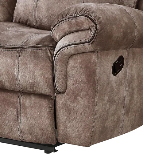 Vista 7 de ACME FURNITURE Zubaida Sofá (Glider & Motion) - Terciopelo chocolate de 2 tonos