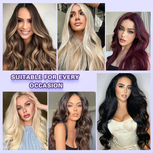 Vista 6 de Extensiones de cabello humano real con pinzas, 8 piezas, extensiones de cabello humano 100% Remy virgen con clip, extensiones de cabello humano liso