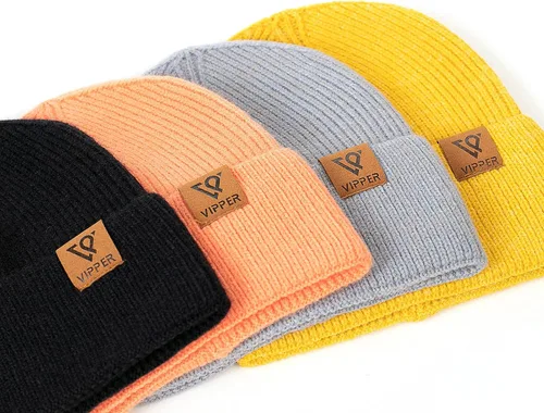 Vista 3 de VIPPER Gorro de punto con diseño de calavera para hombre, gorro cálido para hombre y mujer