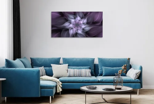 Vista 4 de TutuBeer 1 Panel Bauhinia Flor Roja China Bauhinia Flor Púrpura Planta Botánica Imagen de Flor Obra de Arte Pintura al Óleo sobre Lienzo Estirado