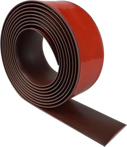 Vista 10 de Tira de transición de suelo de 1.57 pulgadas, tira de transición de vinilo plano autoadhesiva con respaldo fuerte, grano de madera de 1.6 in, 3.28