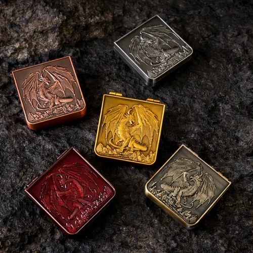 Vista 6 de Juego de dados giratorios de metal 7 en 1 para Dungeons & Dragons – Dados giratorios de bolsillo con tapa D4 D6 D8 D10 D12 D20 D% – Accesorio