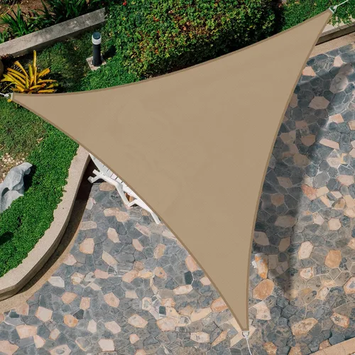 Vista 18 de Toldo Vela Triangular de Sombra 2'x2'x2' Toldo Resistente a los Rayos UV Cubierta para Patio Exterior Pérgola Patio Trasero Terraza Jardín Porche