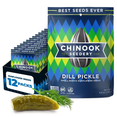 Vista 17 de Chinook Seedery Semillas de Girasol Jumbo Tostadas - Bocadillos Keto, Sin Gluten, Sin OGM, Paquete de Variedad de 8 Sabores 4 oz (Paquete de 12)