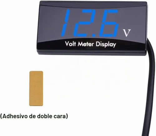 Vista 7 de Voltímetro digital de auto DC 12 V – AIMILAR con pantalla LED, medidor de voltaje para auto o motocicleta (Azul)