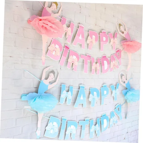 Vista 8 de Vaguelly Pancartas de feliz cumpleaños para decoración de boda, decoración de fiesta, guirnalda de banderines para cumpleaños, tira de la bandera