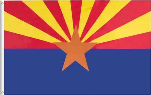 Vista 9 de Bandera del estado de Alabama de 3 x 5 pies, banderas del estado AL con rayas cosidas (no impresas), cabecera de lona y ojales de latón, bandera