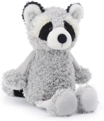 Vista 7 de Apricot Lamb Juguetes de peluche de mapache gris suave de 9 pulgadas