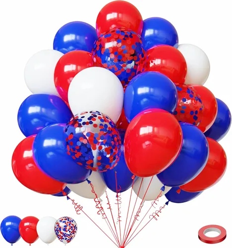 Vista 19 de Lukiituke 75 globos, negro, rojo y dorado (12 y 5 pulgadas), decoraciones de fiesta temática de casino, Año Nuevo, graduación, boda, cumpleaños