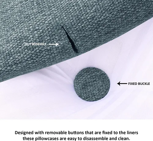 Vista 7 de VERCART Almohada de cuña triangular para cabecero de cama, almohada de cuña para cama de descanso, almohada de lectura, relleno de hueco, cojín