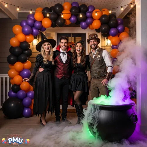 Vista 4 de PMU - Cuenco grande de caldero de plástico de bruja grande de 22 pulgadas Para decoración de Halloween