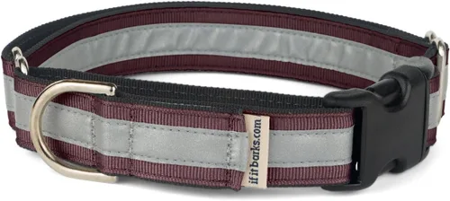 Vista 19 de If It Barks Collar Martingala reflectante de 1" para perros, ajustable, fabricado en Estados Unidos, pequeño, oro amarillo Amarillo Oro