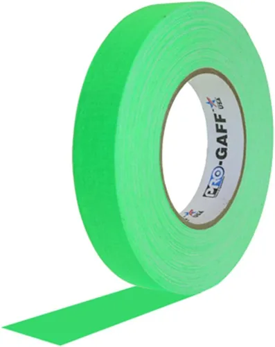 Vista 3 de 1 pulgada x 50 yardas UV luz negra reactiva fluorescente Gaffer cinta brillante decoración de fiesta (paquete de 4 rollos de 4 rollos x 50 yardas)