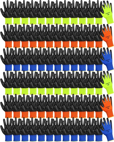 Vista 10 de Maxcheck Guantes de trabajo recubiertos de PU Negro