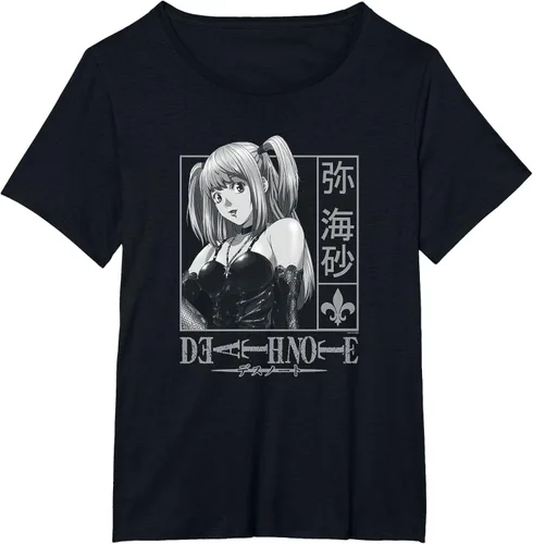 Vista 26 de Death Note Camiseta de anime Misa Kanji Frame Negro