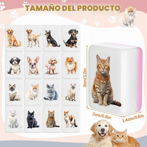 Vista 2 de Hollowfly 2 Jugadores Mahjong Bloque Set Animales