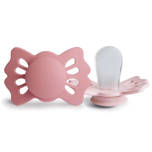 Vista 8 de FRIGG Daisy SilkySoft Chupete de Silicona para Bebé Fabricado en Dinamarca Sin BPA (Rosa Bebé/Lila Suave, 0-6 Meses)