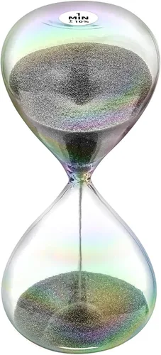 Vista 28 de Reloj de arena con temporizador de arena de 1 minuto con arena de color marrón, reloj de arena grande de 1 minuto, reloj de arena de 1 minuto