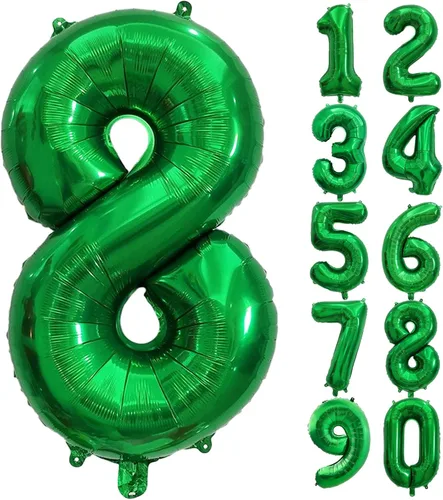 Vista 23 de Globos gigantes de números negros de 40 pulgadas, globos de aluminio de Mylar con helio para cumpleaños, globo número 0 para decoración de fiestas