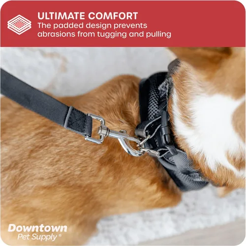 Vista 65 de Downtown Pet Supply Arnés para perro Step-in – Sin tirones, malla acolchada ajustable con ribete reflectante, correa de hebilla segura – Arnés
