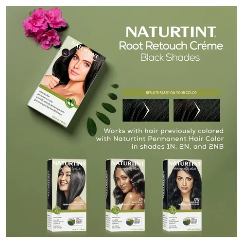 Vista 3 de Naturtint Black Root Retouch Crème - Tinte permanente para el cabello, sin amoníaco, gris oculto, sin aroma artificial, 1.52 onzas líquidas