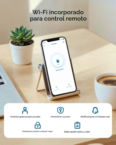 Vista 4 de eufy Security Smart Lock C33, cerradura de puerta con teclado con asa