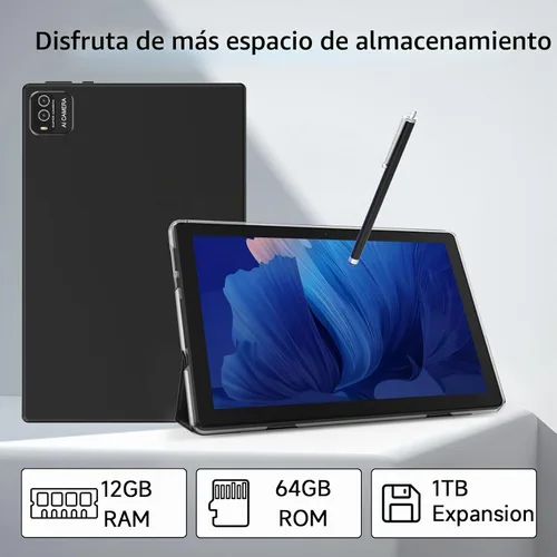 Vista 4 de ATOZEE Tableta Android de 10 Pulgadas con Estuche Protector para Tabletas y Lápiz Táctil Android 15 Tablets 5G WiFi-6 Pantalla IPS Full HD de 1280 *