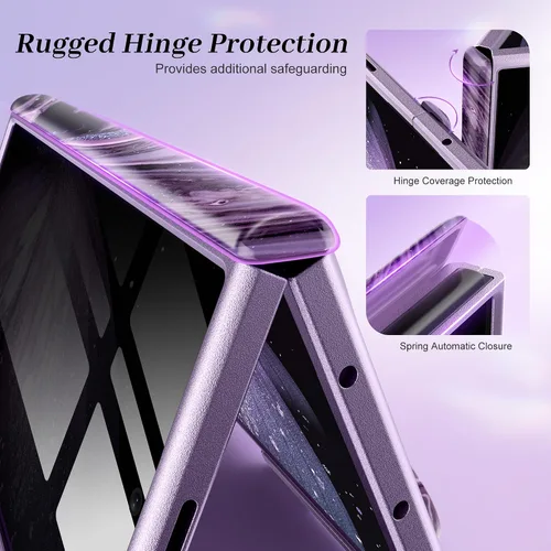 Vista 3 de GVIEWIN Funda para Z Fold 7 con protector de pantalla de privacidad [compatible con Magsafe] [Soporte integrado] Funda magnética de cuerpo completo