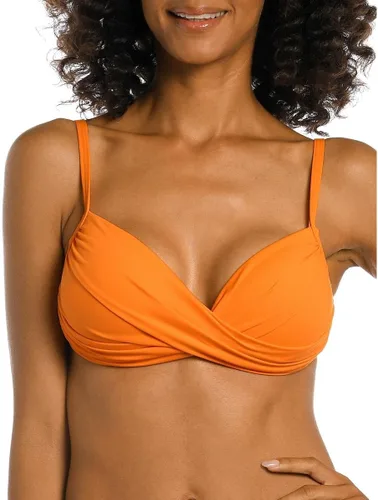 Vista 8 de La Blanca Top de traje de baño cruzado sobre el hombro Island Goddess para mujer