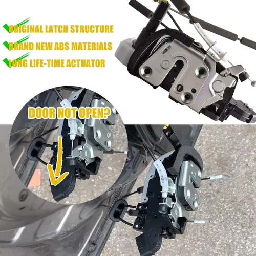 Vista 2 de Actuador de cerradura de puerta delantera izquierda compatible para Nissan Rogue 2008-15 Rogue Select 2014-15 Conjunto de pestillo de puerta