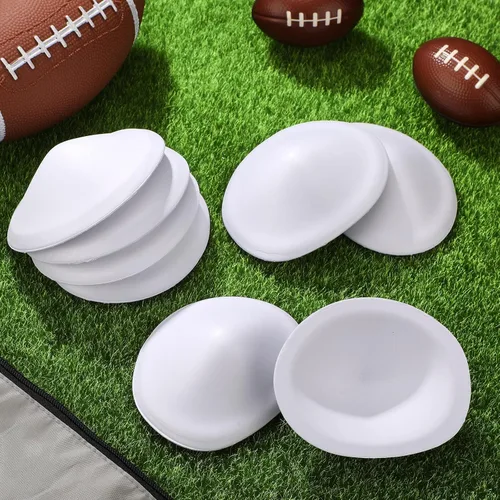 Vista 6 de Meooeck 4 pares de rodilleras de baja altura con inserciones blancas ligeras para jóvenes, hombres, mujeres, niños, adultos, fútbol, baloncesto