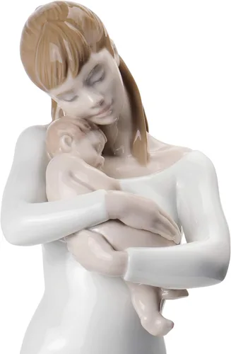 Vista 2 de LLADRÓ Goodnight My Angel - Figura de madre de porcelana.