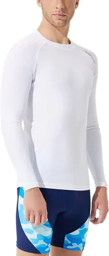 Vista 2 de SURFEASY Men's Rash Guard Swim Shirt Long & Short Sleeve, UPF 50+ Sun Protection Quick Dry Rashguard