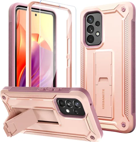 Vista 21 de URBANITE Funda para Samsung Galaxy A13 con soporte, protección a prueba de golpes de grado militar con protector de pantalla compatible con teléfono