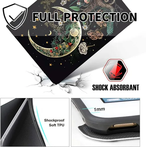 Vista 17 de Funda para tablet Fire 7 (12ª generación, versión 2022), delgada, a prueba de golpes, delgada, de piel sintética, con función de apagado/encendido