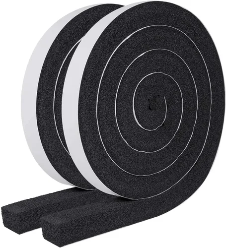 Vista 11 de MAGZO Burletes Sellador de Puerta de 1 Pulgada de Ancho X 1/2 Pulgada de Grosor, Fuerte Adherencia y Alta Elasticidad, Aislamiento de Espuma